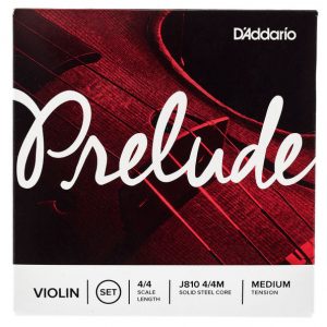 D’Addario Prelude Violin String Set, 4/4 Scale, Medium Tension