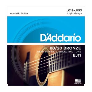 D’Addario EJ11 80/20 Bronze Acoustic Guitar Strings, Light, 12-53