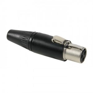 REAN Tiny XLR Connector 3-Pol female black with Gold Contacts