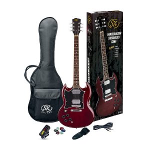 SX SE4 Electric Guitar Pack Lefthand | Translucent Wine Red